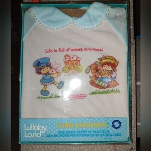 Vintage Rare Blueberry Muffin Turn Around Baby Sleeper Pajamas Footed Newborn. 